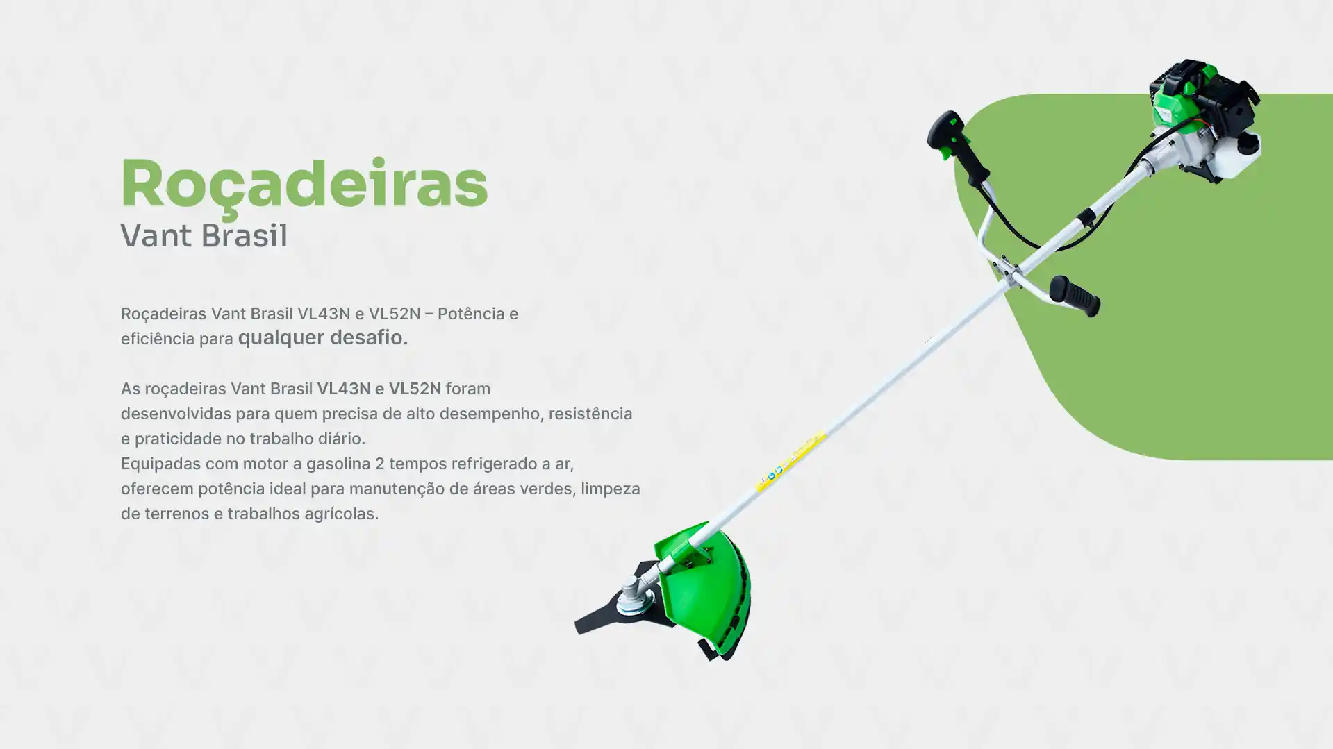 Arte apresentandoa  Roçadeira Vant Brasil